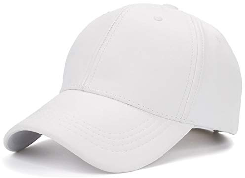 KUYOU Unisex Klassische PU Leder Baseball Cap Sports Outdoor Basecap Kappe