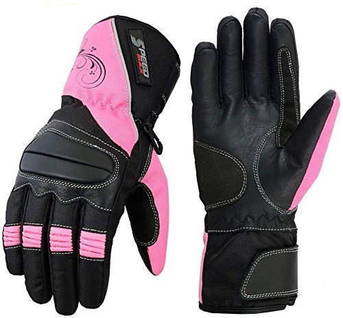 LADIES PINK SPEED MAXX WOMENS MOTORBIKE/MOTORCYCLE/MOTOCROSS TEXTILE GLOVES