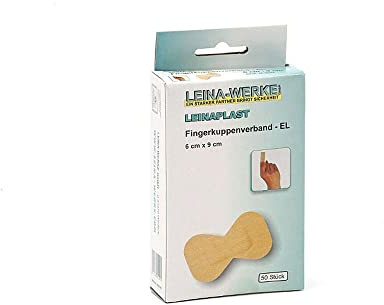 LEINA-WERKE 72200 LEINAPLAST-Fingerkuppenverbände 4 cm x 7 cm, EL, 100 Stk. einzeln verpackt