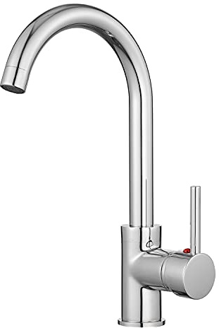 Haiba Single Lever Swivel Spout Modern Kitchen Sink Basin Mixer Taps with UK Standard Fittings
