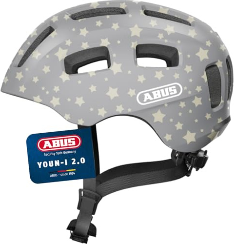 ABUS Youn-I 2.0 Casco per Ragazzi - Casco da Bicicletta con Luce per Bambini, Adolescenti e Giovani Adulti - per Ragazze e Ragazzi