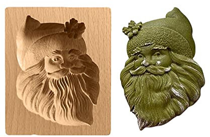 Timbri per biscotti in legno, 3D Set di Stampi Biscotti, per biscotti, cioccolato, stampini in rilievo, decorazione per torte (N)