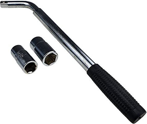 Craft-Equip Teleskop-Radmutternschlüssel mit doppelseitigen Stecknüssen 17/19mm & 21/23mm