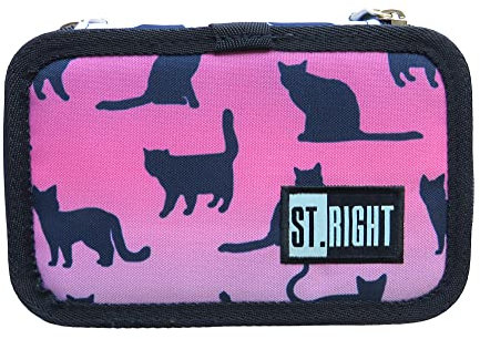 St. Right XXL Federtasche Federmappe Federmäppchen 46-teilig gefüllte Schüleretui 3-stöckig 19 x 13 x 7 cm, 3-Fach Schulstiftetui, dreifaches Federmäppchen Junge Mädchen