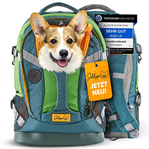 Schleppo Hunderucksack bis 7 kg | Rucksack für Hunde | Extrem hoher Atmungsaktiver Hunde Rucksack zum Wandern, Nahverkehr & Co | Transport-Rucksack Wasserdicht