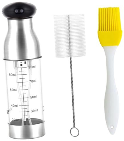 PRETYZOOM 1 Satz Sprühflasche aus Edelstahl Essig öl sprüher Essig Ölsprüher Doppelter Ölsprüher Küchenölflasche Lecythus Speiseöl Ölkanne Spender Container Flaschenkörper aus PC