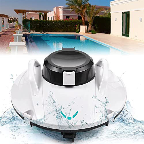 Cordless Pool Cleaner Swimming Pool Cleaner Robot, Cordless Automatic Pool Cleaner, Pool Vacuum Cleaner for Above Ground Pool & Inground Swimming Pool, 120 Mins Runtime