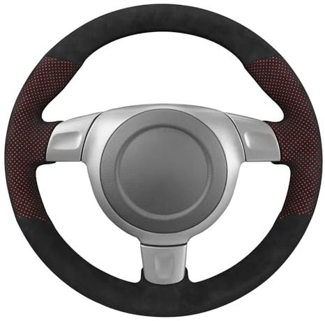 MEWANT Lenkradbezug für Porsche 911 (997) 2005–2009 / Boxster (987) 2005–2009 / Cayman (987) 2006–2009 Lenkradzubehör (mit Wölbungen)