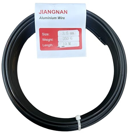 Bonsai2u Bonsai Tree Anodized Aluminium 3.5mm Professional Bonsai Training Wire 250g Large Roll (10 Metres) - Choose Your Size - (3.5mm, Dark Brown/Black)