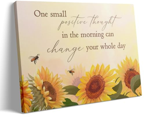 prinfantasy Canvas Frame Bedroom Decor Aesthetic - Inspirational Quote Pictures for Living Room Wall Art Blossom 12x16Inch 1901