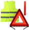 Henjunu 2in1 Triangle et Gilet Jaune pour Voiture, Pliable Gilet Triangle Voiture Kit,Triangle de Signalisation avec éTui de Rangement,Gilet Voiture,Securite Voiture Réfléchissant Kit, pour Voiture