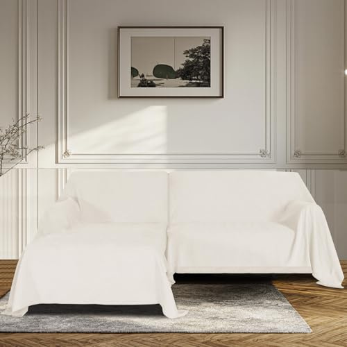 BellaHills Sofa Überzug 2 Sitzer Ecksofa I Form Wasserdicht Sofaüberwurf Kratzschutz Sofa Katze Sofabezug Waschbar Chenille Sofaschoner Schutzdecke Couch Überzug