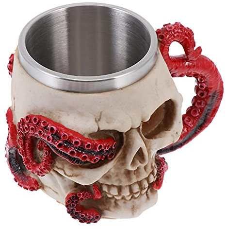 ABOOFAN 1 Pc verre à vin tête de mort tasse de whisky verres à vin rouge chope à bière verre à bière verres à bière recipient verre horrible tasse de bière gobelet portable