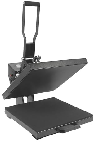 38x38 cm 1400W Heißpressmaschine Transferpresse mit Bildschirm, Einstellbar Temperatur T-Shirt Hitzepresse Maschine mit Zeit, Mulitifunktional Elektrische Heiße Presse Maschine Wärmepressmaschine