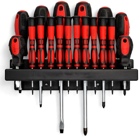 SOL 18pcs Screwdriver Set Includes Flathead and Phillips Screwdrivers for DIY Electronics Home Repairs Mobile Phone Laptop Glasses Repair Compact Hand Tool Kit | Compact tool kit for DIY electronics, home repairs, mobile phone, laptop and glasses repair, multiple tips and sizes