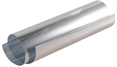 Zpengtai TöNungsfolie Auto Metallic Silver 19% Fenster Film Autospiegel Film Auto Seiten Fenster Tint Solarfolien Schutz 50x300 cm ScheibentöNungsfolie Auto