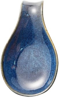 OUNONA Repose Cuillère la Cuisine Original en Céramique Bleue, Porte-cuillère de Comptoir pour Maison et Restaurant, Garde le Plan de Travail Propre