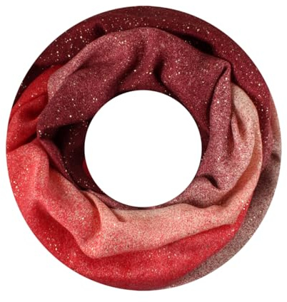 Majea Damen Loop Schal Schlauchschal Halstuch (880020) (rot 4)