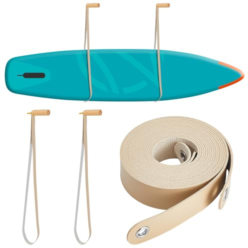 OLYCRAFT 2 Tasche Surfbrett Wandhalterung Surfbrett Wandaufhänger Snowboard Wandaufhänger Hängende Innenaufbewahrung Surfbrett Rack Paddle Board Rack Für Snowboard Longboard Wakeboard Zubehör