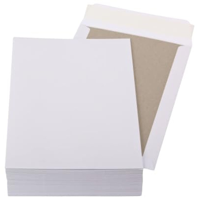 Versandtaschen C5 weiß 162 x 229 mm mit stabiler Papprückwand, haftklebend, ohne Fenster, 100 Stück