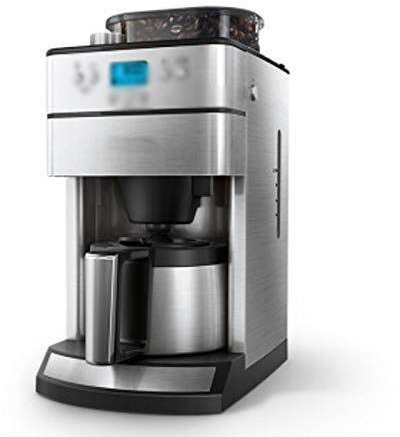 QJRGUY Maker Fully Automatic Grinder drip Home Filter Coffee Machine 494mm Metallic (Color : Metal