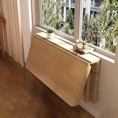 GSKFXJ Mesa Plegable De Pared De Madera, Tablero Abatible Pequeña para Laptop, Escritorio para Fijar En La Pared, Mesa De Cocina Ahorro De Espacio(50x30cm/20x12in)