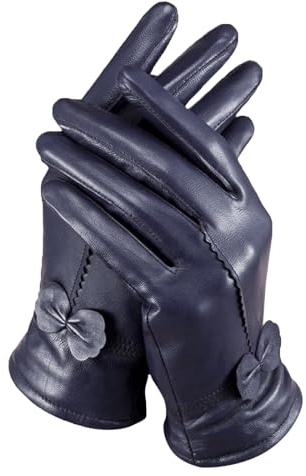 Gants de Ski Homme, d'hiver pour Femmes, Mitaines imperméables en Cuir doublées de Polaire Chaude pour écran Tactile