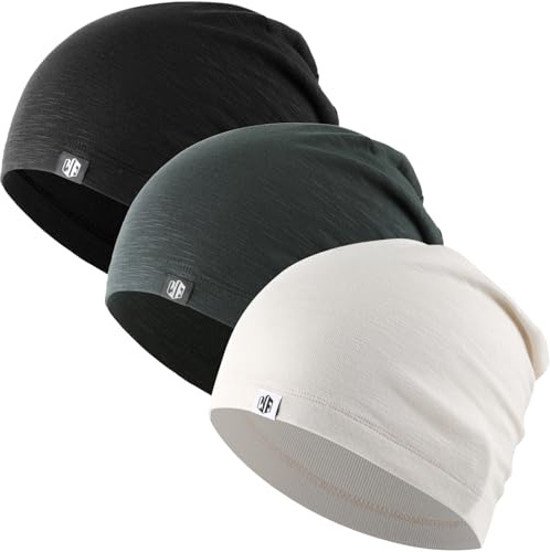 WTACTFUL 3 Stück - Mütze, Laufmütze Herren und Damen Sportmütze Skull Cap Beanie Atmungsaktiv schweißabsorbierend für Radfahren Radsport Jogging Fitness Outdoor