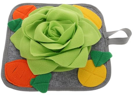 DECOMELODY Interaktive Schnüffelmatte aus Polyester mit Slow Feeding Design für Kaninchen und Hamster für Zuhause und Tierhandlungen