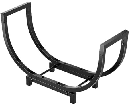 Wmqbjta Firewood Wood Log Holder Rack Fireplace Burning Rack for Outdoor Backyards