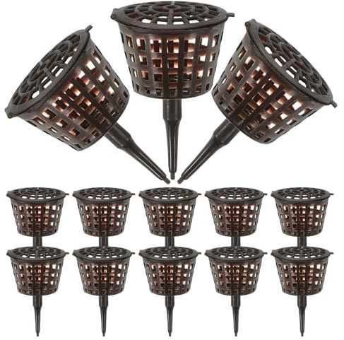 BRIGHTFUFU Caja Fertilizante Bonsái de Plástico PP con Tapa, 20 Piezas | Tamaño S y L, Negro, Aplicación Controlada y Fácil de Usar, Celebracion Verano