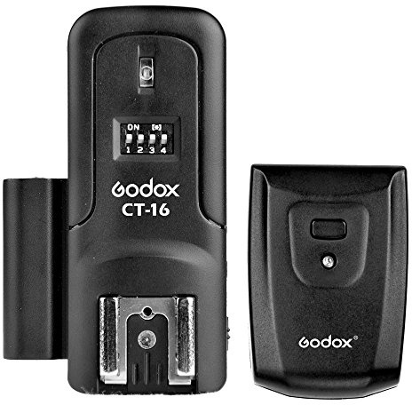Godox CT-16 16 Channels Wireless Radio Flash Trigger for Canon Nikon Pentax DSLR Camera Studio Flash (Transmitter + Receiver)