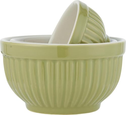 IB Laursen Schalensatz Mini Mynte Grün 3er Set Keramik Schüsseln HERBAL GREEN