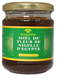 Miel de fleur de Nigelle d’Egypte - Poids net 250g - Pur - 100% naturel -miel rare - vertues immenses et nombreuses 100% naturel miel rare- aucun ajout de nigelle - immunite BOOSTER
