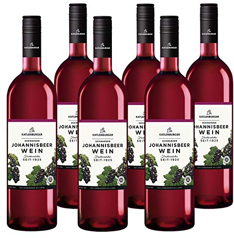KATLENBURGER - Johannisbeerwein | Hochwertiger Fruchtwein aus Johannisbeeren ohne Aroma- / Farbstoffe. Süßer, fruchtiger Wein für Sommerabende und feierliche Anlässe. Inhalt: 6x 750ml und 8,5% vol.