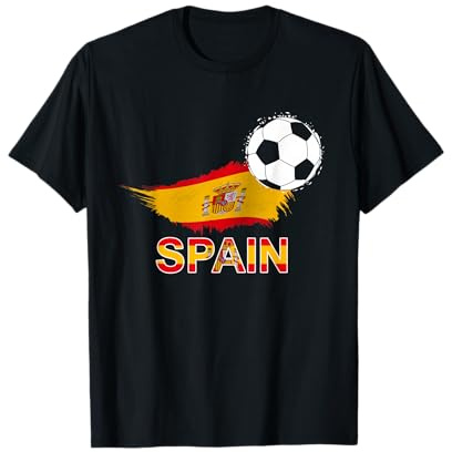 Camiseta Bandera España Partidario Equipo Español de Fútbol Español Camiseta