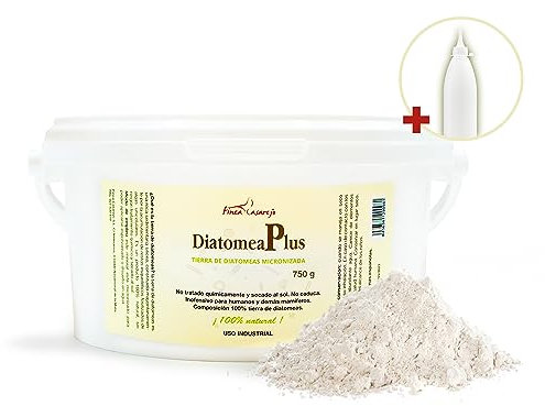 FINCA CASAREJO Tierra de Diatomeas Micronizada - Bote de 750g + botella pulverizadora - Producto Ecológico Para Huertos, Mascotas y Superficies - 100% Natural
