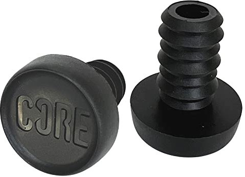 Core Stunt-Scooter Bar Ends Park-Trick-Tret-Roller Ersatz Lenker-Stopfen + Fantic26 Sticker (Schwarz, Aluminium-Lenker)