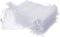 WAYOUTER 100 Piezas bolsitas de Organza 15x20cm Blanco Bolsas de Tul para Regalos Joyas Bodas