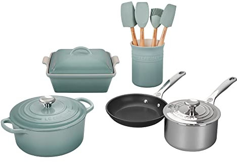 Le Creuset Juego de utensilios de cocina de material mixto, 12 piezas, sal marina