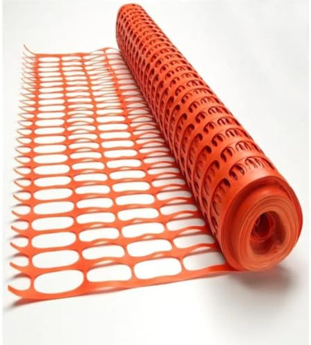 Smith & Barker Temporary Fencing Mesh Roll 1m High 130gsm Plastic Barrier Netting for Garden, Dog Fence & Building Sites – Orange or Green, 15m 25m 50m