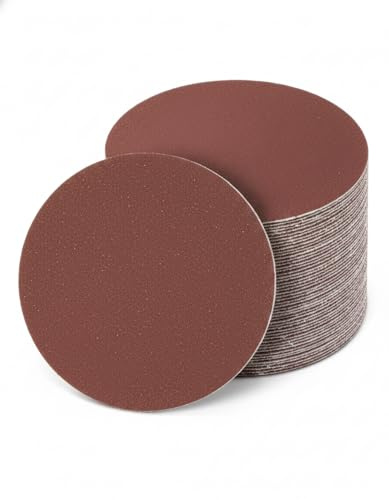 150mm Schleifpapier Körnung 120, 40 Stück Schleifscheiben 150mm Klett Schleifblätter für Holz Metall Spanplatte
