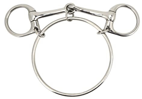 Xnferty Pferdemaulgebiss, Edelstahl-Pferdegebiss, Rostfreier Stahl mit Geringer Hebelwirkung, Kupfer, 125 Mm Edelstahl-Pferdemaulgebiss, 5-Zoll-Pferdegebisse, Outdoor-Training, Lose Ringe
