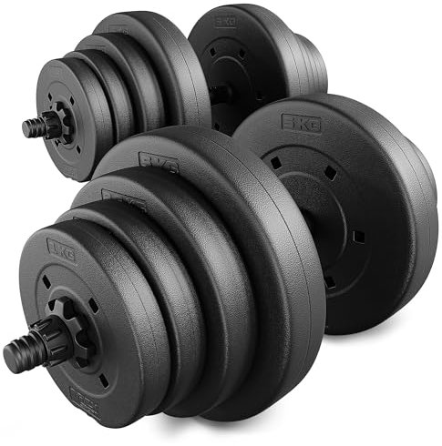 TREX SPORT Hanteln Set | Kurzhanteln 2er Set | 20kg 40kg Hantel Dumbbell Set - 40kg (2x20kg)
