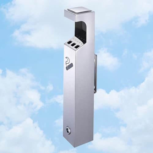Outdoor Zigarettenrußsäule - Edelstahl Wandaschenbecher, Aschenbecher Aus Edelstahl Und Metall, An Der Wand Montierter Zigarettenbehälter Für Den Außenbereich, Kommerzieller Aschenbecher(B)