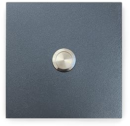 KTC-Home PREMIUM Türklingel Anthrazit - Flacher Drucktaster - Größe: 10x10cm - RAL 7016 - UV & Witterungsbeständig - Pulverbeschichtet