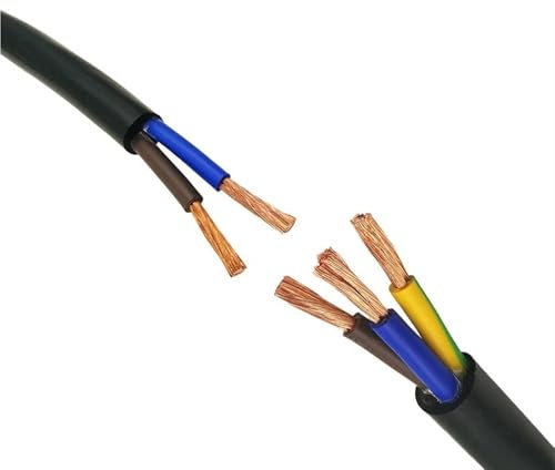 XIAOCLI Fil RVV en cuivre 26awg, 2/3/4/5/6/8/10/12 Broches, câble électrique conducteur, Fils à Gaine Souple Noir, 0,15 mm2(10m,10 Core)