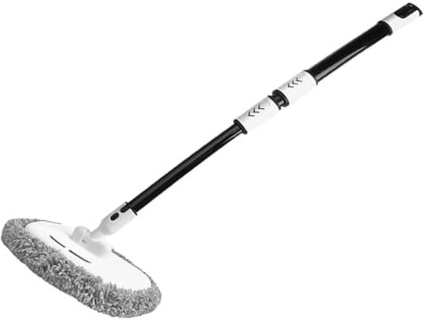 JECOMPRIS Brosse De Lavage Incurvée avec Manche Télescopique Sections Nettoyage Extérieur Et Intérieur pour Voitures Camions SUV Bateaux Et Roues Accessoire De Detailing Automobile Doux