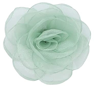 Kabelife 2 Stück Damen Blume Haarspange, Blume Haarklammer, Blume Haarclip Haarschmuck, Rose Broschen Ansteckblume, Blume Corsage für Hochzeit Bankett Party 7CM (Grün)