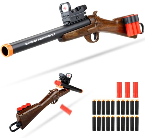 SK MISS Pistolet Jouet, Jouets de Fusil à Pompe en Mousse avec Balles Souples et Fléchettes, Pistolet a Bille Molle, Jeu de tir éducatif pour Plus de Adultes qu'aux Enfants